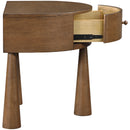  Meridian Oasis Brown Acacia Veneer And Solid Wood Night Stand IMAGE 7