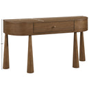  Meridian Oasis Brown Acacia Veneer And Solid Wood Console Table IMAGE 11