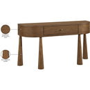  Meridian Oasis Brown Acacia Veneer And Solid Wood Console Table IMAGE 12