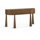  Meridian Oasis Brown Acacia Veneer And Solid Wood Console Table IMAGE 1