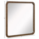  Meridian Annalise Brown Solid Wood Mirror IMAGE 6