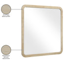  Meridian Annalise Natural Solid Wood Mirror IMAGE 7