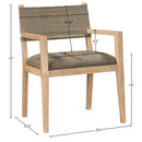  Meridian Avon Brown Linen Textured Performance Fabric Upholstered Dining Arm Chair IMAGE 7