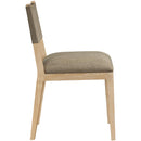  Meridian Avon Brown Linen Textured Performance Fabric Upholstered Dining Side Chair IMAGE 3