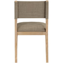  Meridian Avon Brown Linen Textured Performance Fabric Upholstered Dining Side Chair IMAGE 4