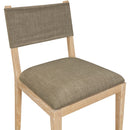  Meridian Avon Brown Linen Textured Performance Fabric Upholstered Dining Side Chair IMAGE 5