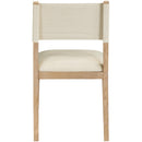  Meridian Avon Cream Linen Textured Performance Fabric Upholstered Dining Side Chair IMAGE 4