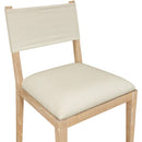  Meridian Avon Cream Linen Textured Performance Fabric Upholstered Dining Side Chair IMAGE 5