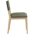  Meridian Avon Olive Linen Textured Performance Fabric Upholstered Dining Side Chair IMAGE 3