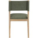  Meridian Avon Olive Linen Textured Performance Fabric Upholstered Dining Side Chair IMAGE 4
