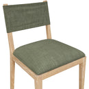  Meridian Avon Olive Linen Textured Performance Fabric Upholstered Dining Side Chair IMAGE 5
