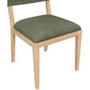  Meridian Avon Olive Linen Textured Performance Fabric Upholstered Dining Side Chair IMAGE 6