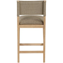  Meridian Avon Brown Linen Textured Performance Fabric Upholstered Counter Stool IMAGE 4