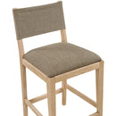  Meridian Avon Brown Linen Textured Performance Fabric Upholstered Counter Stool IMAGE 5