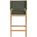  Meridian Avon Olive Linen Textured Performance Fabric Upholstered Counter Stool IMAGE 4
