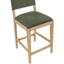 Meridian Avon Olive Linen Textured Performance Fabric Upholstered Counter Stool IMAGE 6
