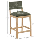  Meridian Avon Olive Linen Textured Performance Fabric Upholstered Counter Stool IMAGE 8