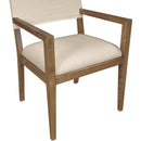  Meridian Avon Beige Linen Textured Performance Fabric Upholstered Dining Arm Chair IMAGE 7
