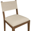  Meridian Avon Beige Linen Textured Performance Fabric Upholstered Dining Side Chair IMAGE 6