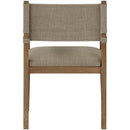  Meridian Avon Brown Linen Textured Performance Fabric Upholstered Dining Arm Chair IMAGE 5