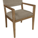  Meridian Avon Brown Linen Textured Performance Fabric Upholstered Dining Arm Chair IMAGE 7
