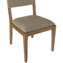  Meridian Avon Brown Linen Textured Performance Fabric Upholstered Dining Side Chair IMAGE 4