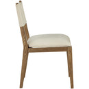  Meridian Avon Cream Linen Textured Performance Fabric Upholstered Dining Side Chair IMAGE 4