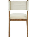  Meridian Avon Cream Linen Textured Performance Fabric Upholstered Dining Side Chair IMAGE 5