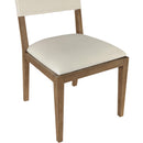  Meridian Avon Cream Linen Textured Performance Fabric Upholstered Dining Side Chair IMAGE 7
