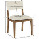  Meridian Avon Cream Linen Textured Performance Fabric Upholstered Dining Side Chair IMAGE 9