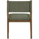  Meridian Avon Olive Linen Textured Performance Fabric Upholstered Dining Arm Chair IMAGE 5