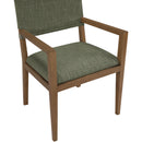  Meridian Avon Olive Linen Textured Performance Fabric Upholstered Dining Arm Chair IMAGE 7