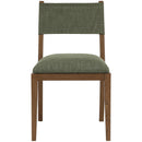  Meridian Avon Olive Linen Textured Performance Fabric Upholstered Dining Side Chair IMAGE 3