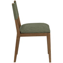  Meridian Avon Olive Linen Textured Performance Fabric Upholstered Dining Side Chair IMAGE 4