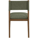  Meridian Avon Olive Linen Textured Performance Fabric Upholstered Dining Side Chair IMAGE 5