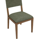  Meridian Avon Olive Linen Textured Performance Fabric Upholstered Dining Side Chair IMAGE 6