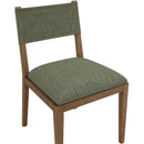  Meridian Avon Olive Linen Textured Performance Fabric Upholstered Dining Side Chair IMAGE 7