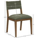  Meridian Avon Olive Linen Textured Performance Fabric Upholstered Dining Side Chair IMAGE 9