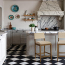  Meridian Avon Beige Linen Textured Performance Fabric Upholstered Counter Stool IMAGE 2