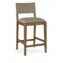  Meridian Avon Brown Linen Textured Performance Fabric Upholstered Counter Stool IMAGE 1