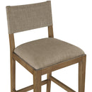  Meridian Avon Brown Linen Textured Performance Fabric Upholstered Counter Stool IMAGE 5