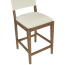  Meridian Avon Cream Linen Textured Performance Fabric Upholstered Counter Stool IMAGE 5