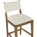  Meridian Avon Cream Linen Textured Performance Fabric Upholstered Counter Stool IMAGE 6