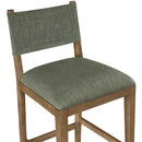 Meridian Avon Olive Linen Textured Performance Fabric Upholstered Counter Stool IMAGE 5
