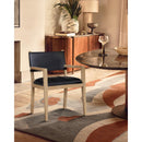  Meridian Avon Black Vegan Leather Dining Arm Chair IMAGE 2