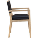  Meridian Avon Black Vegan Leather Dining Arm Chair IMAGE 4