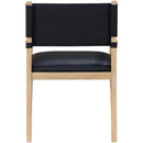  Meridian Avon Black Vegan Leather Dining Arm Chair IMAGE 5