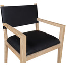  Meridian Avon Black Vegan Leather Dining Arm Chair IMAGE 6