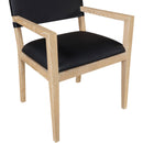  Meridian Avon Black Vegan Leather Dining Arm Chair IMAGE 7
