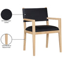  Meridian Avon Black Vegan Leather Dining Arm Chair IMAGE 9